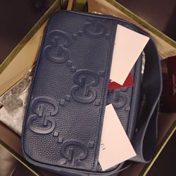 Authentic Gucci Blue GG Small Crossbody - Unisex 