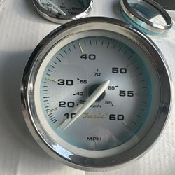 Faria Kronos Set of Six Gauges Stainless Steel Brand New