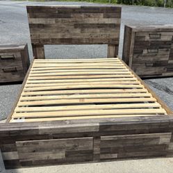 Signature Design by Ashley Derekson Queen Panel Storage Bed, Dresser and Nightstand 