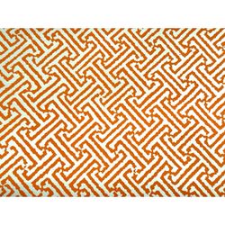 Vintage Wallpaper Roll Java Java by China Seas Quadrille Orange White Hand Printed