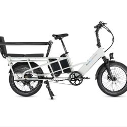 Lectric XPedition 2.0 Dual-Battery Cargo eBike – Stratus White 