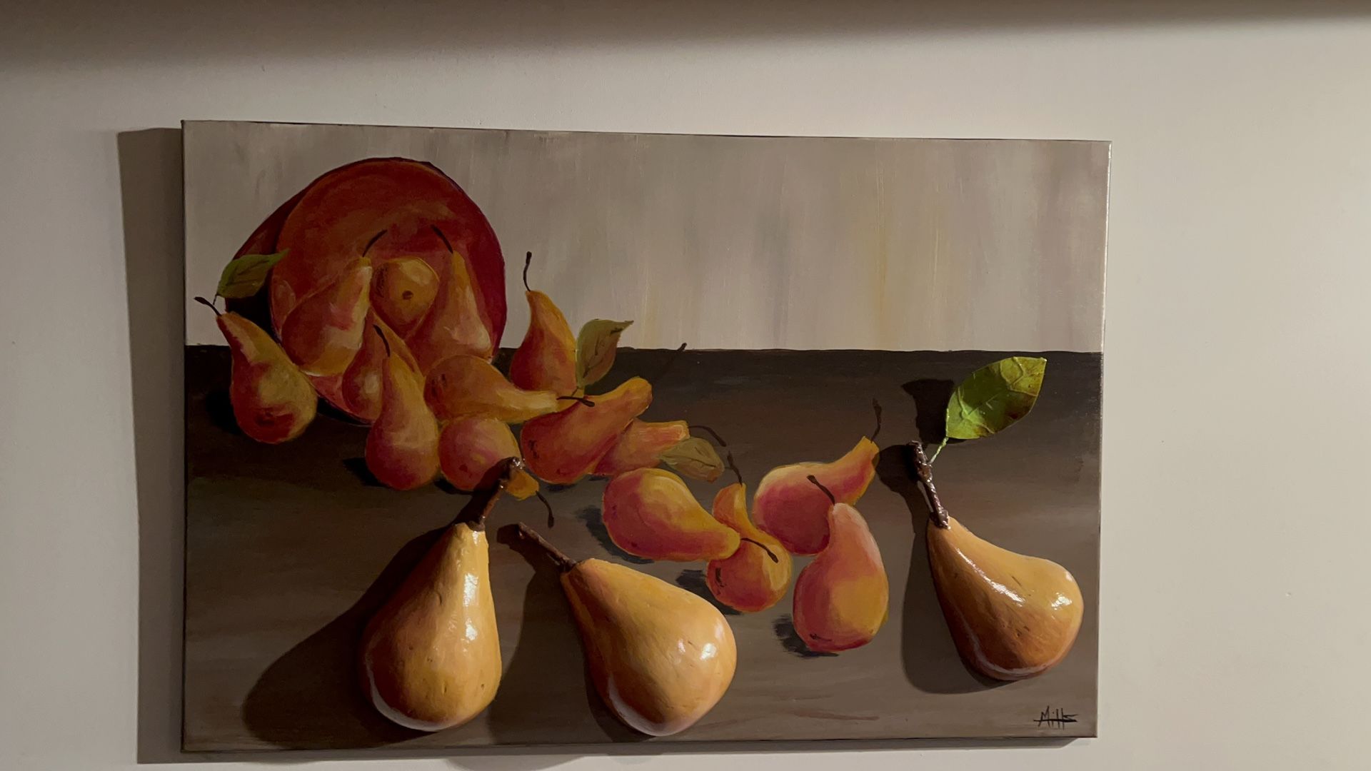 3D Pear Still-Life Artwork