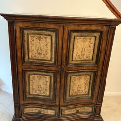 Hooker Furniture Solid Wood Armoire / Entertainment Cabinet with Drawers and Power Outlet