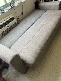Beige Fabric Sleeper Sofa Bed