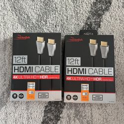 12 Ft HDMI Cable - Set of 2