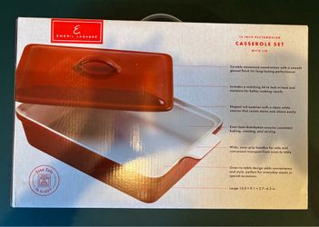 Emeril Lagasse 15” Rectangular Casserole Set with Lid