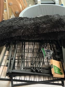 (2) black rugs