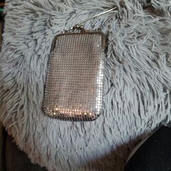 Necklace Purse Mesh Silver