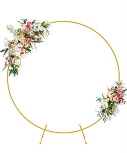 Round Backdrop Stand 6FT Gold Metal Circle Balloon Arch Frame
Metal Circle Backdrop Stand Gold Round Arch for Wedding Birthday Party Bridal Baby Showe