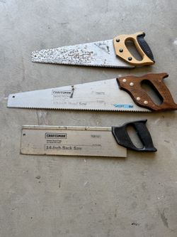 2 Craftsman And 1 Stanley Hand Saws 