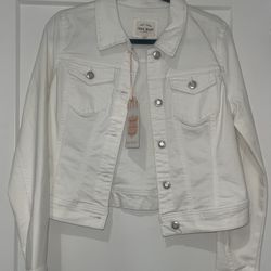 Women White Denim Jacket