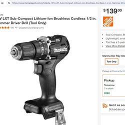 Like New 18V LXT Sub-Compact Lithium-Ion Brushless Cordless 1/2 in. Hammer Driver Drill (Tool Only)