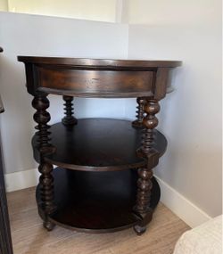 Solid wood end table