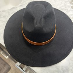 Ladies Boho Felt Hat Black New