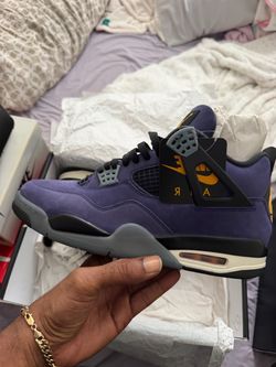 Air Jordan 4 Purple Suede Sneakers size 12