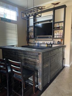 Custom Rustic Wood Bar