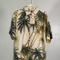 NWT Tommy Bahama "Paradise Island" 100% Silk Camp Shirt Medium