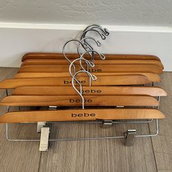 Bebe Set of 8 Wood Clothes Hangers- Wood Hangers