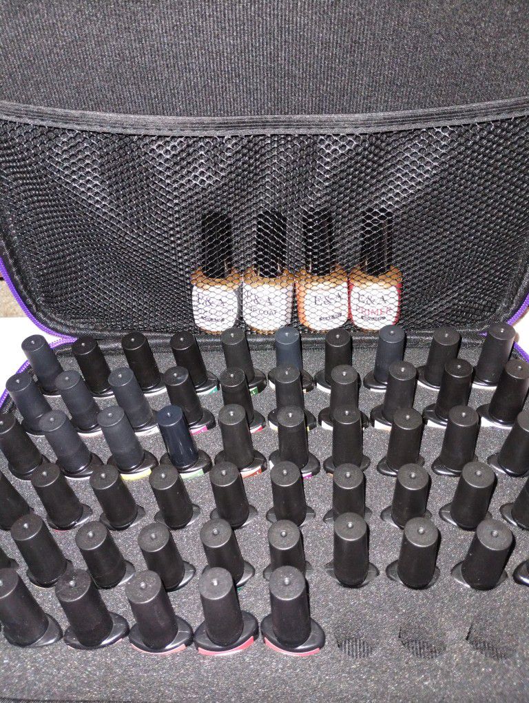 60 BOTTLES GEL NAIL POLISH WITH CARRYING CASE 
