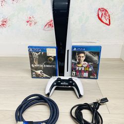 Sony PlayStation 5 - 825GB , Bonus 2 Games ( Used Very New  )