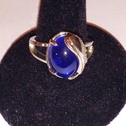 Size 8 Sapphire In Solid Sterling silver