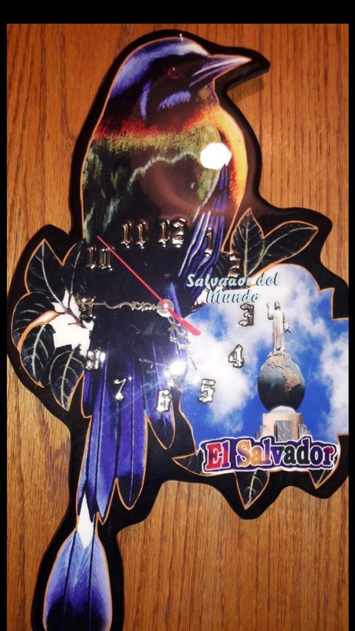 Beautifully Colored El Salvador Antique Style Wall Clock