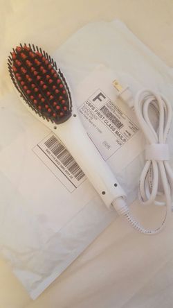 Hair straightening brush
