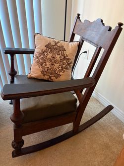 Vintage rocking chair and table