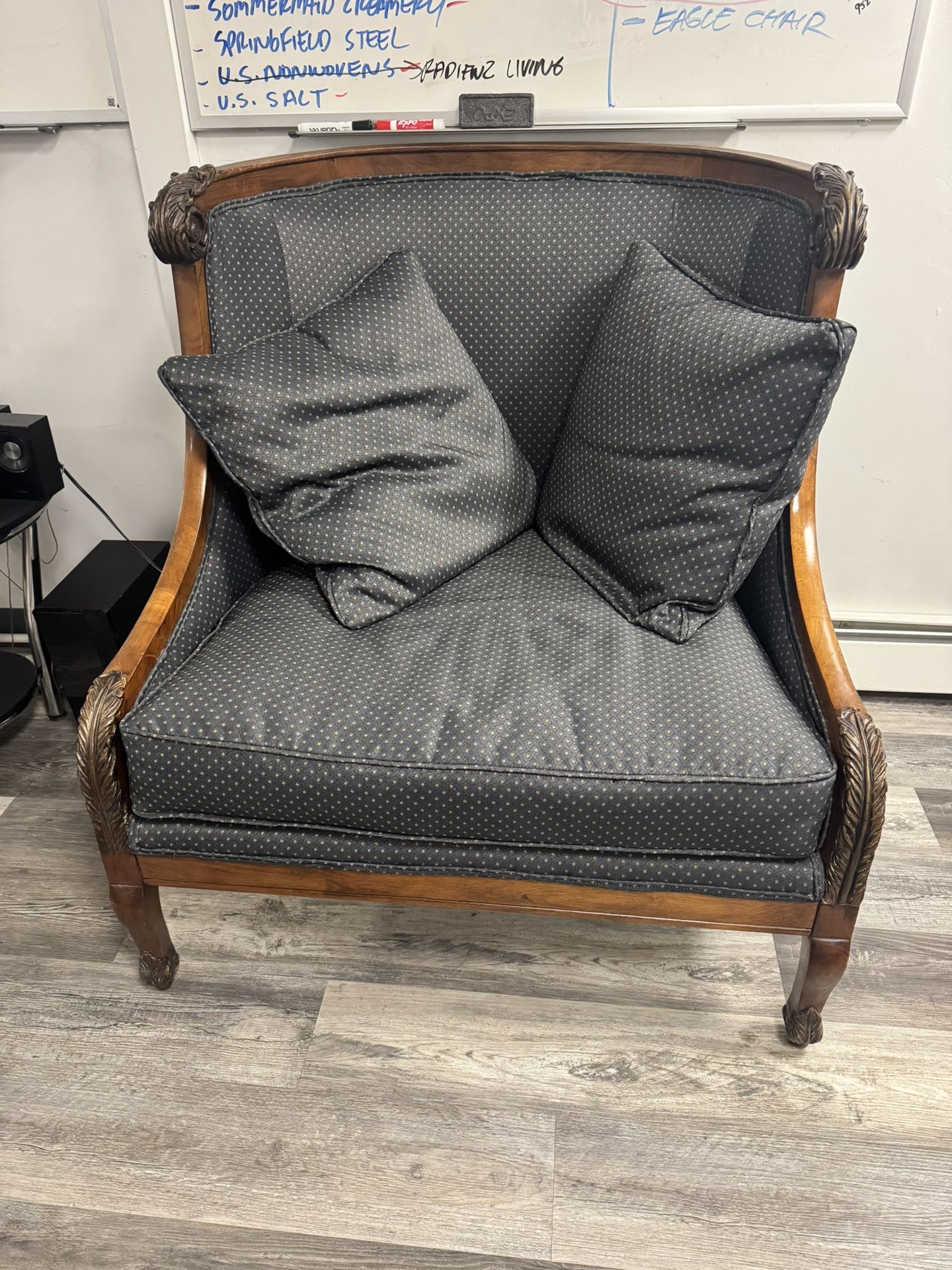 1-2 Barrel Chair Newly Reupholstered
