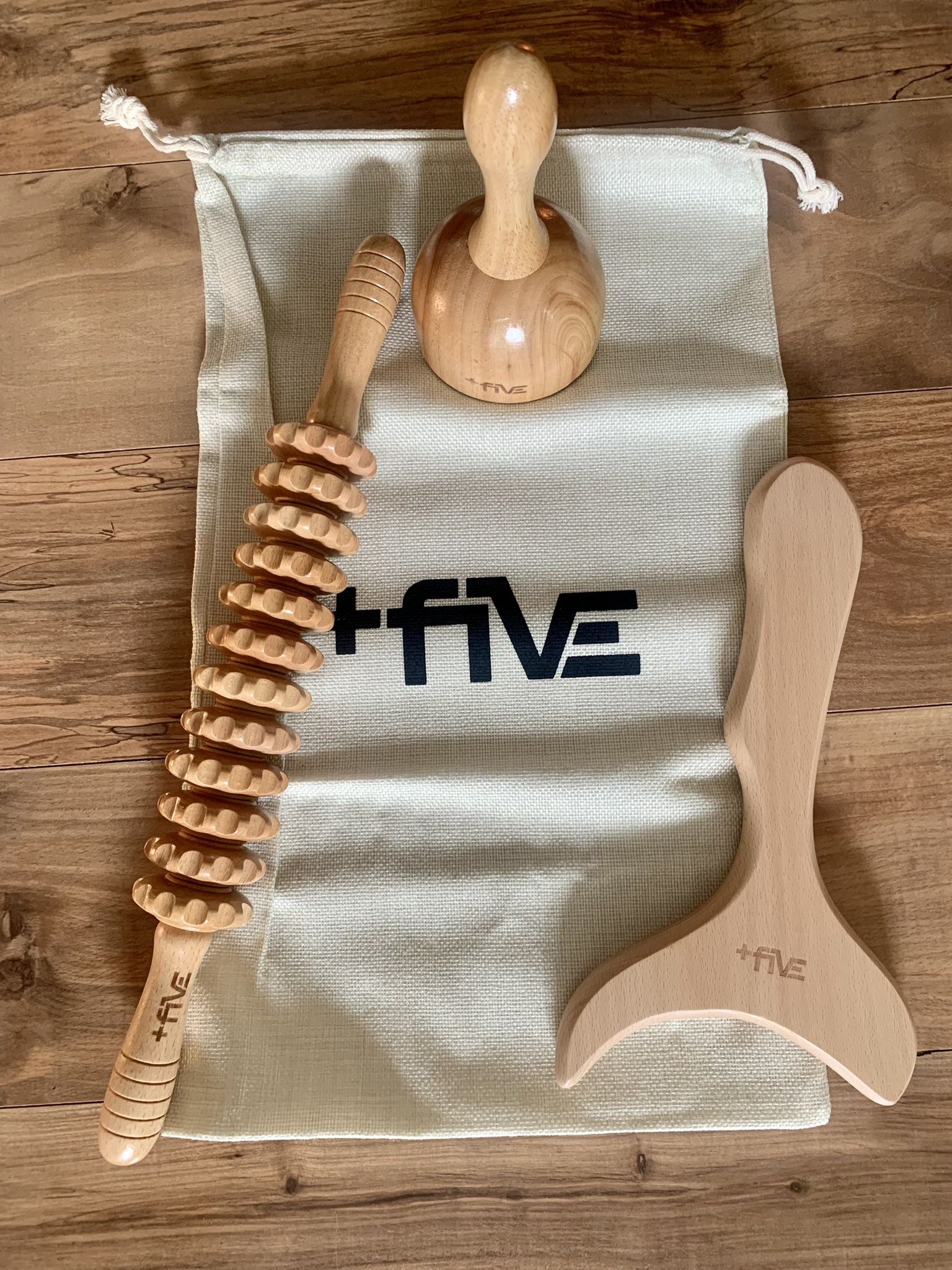 3 Pcs Wood Therapy Massage Tools Body Shaping Anti Cellulite Lymphatic Drainage