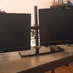 Dual monitor Stand  & Monitors 