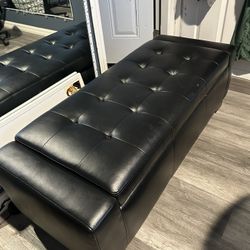 Black Sofa Storage Bench 