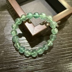 Natural Fluorite Crystal Bracelet – Focus, Calm & Protection | Handcrafted Healing Stone Jewelry