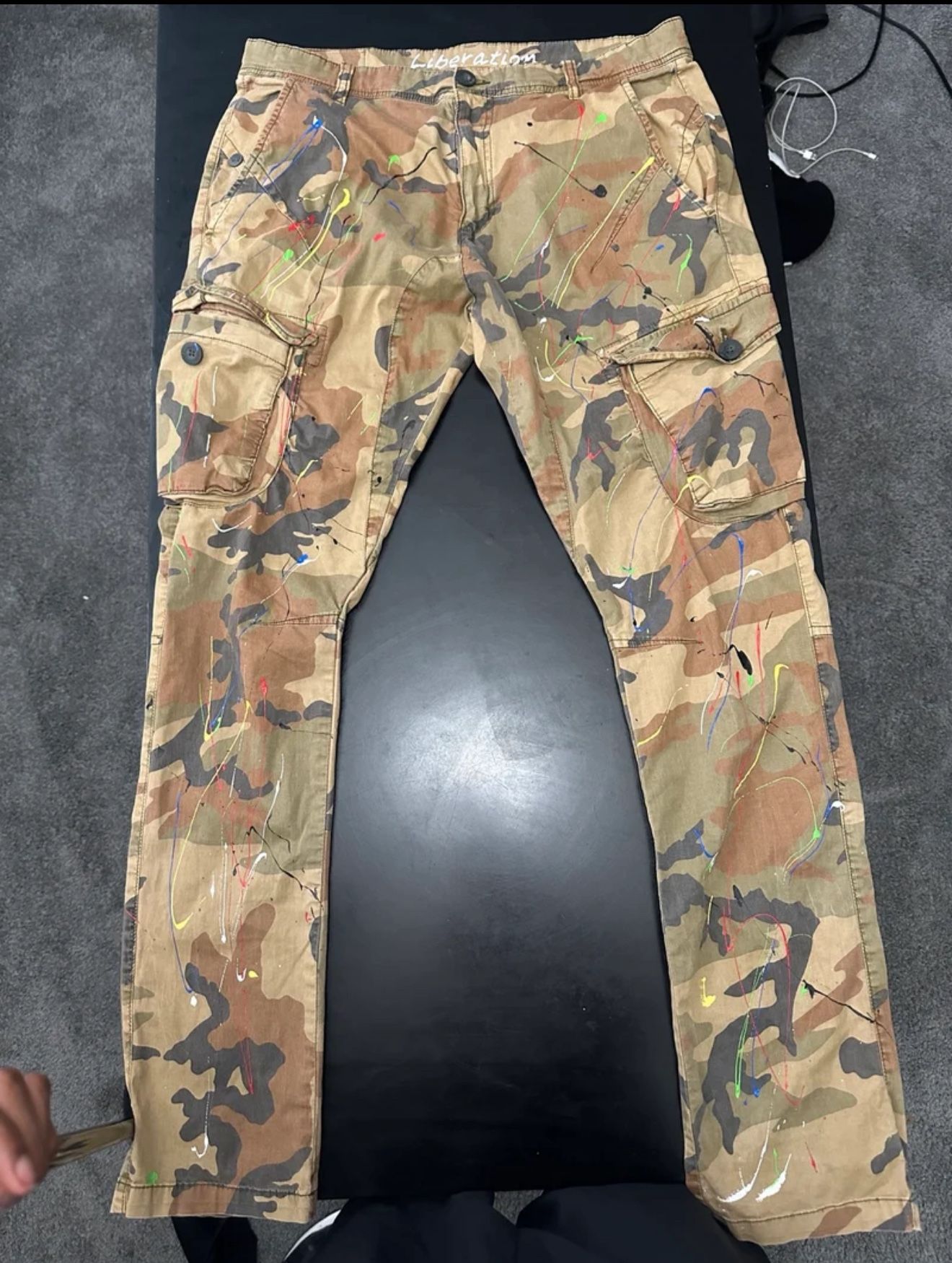 Liberation Camo Paint Splatter Cargo Pants - 32in x 34in