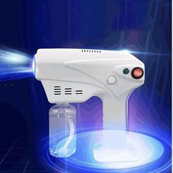 Portable Nano Steam Gun Hair Care Hydration Sprayer Hot Dyeing Care Blue Micro Mist Machine Spray Gun Hair Steamer Trigger