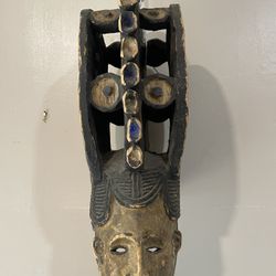 African Wood Mask Hand Carving 