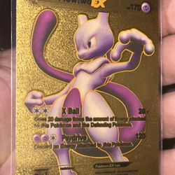 Mewtwo EX Gold Foil Pokemon Card