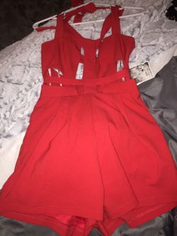 BRAND NEW With Tags Sabo Skirt Red Cut Out Romper Size 6