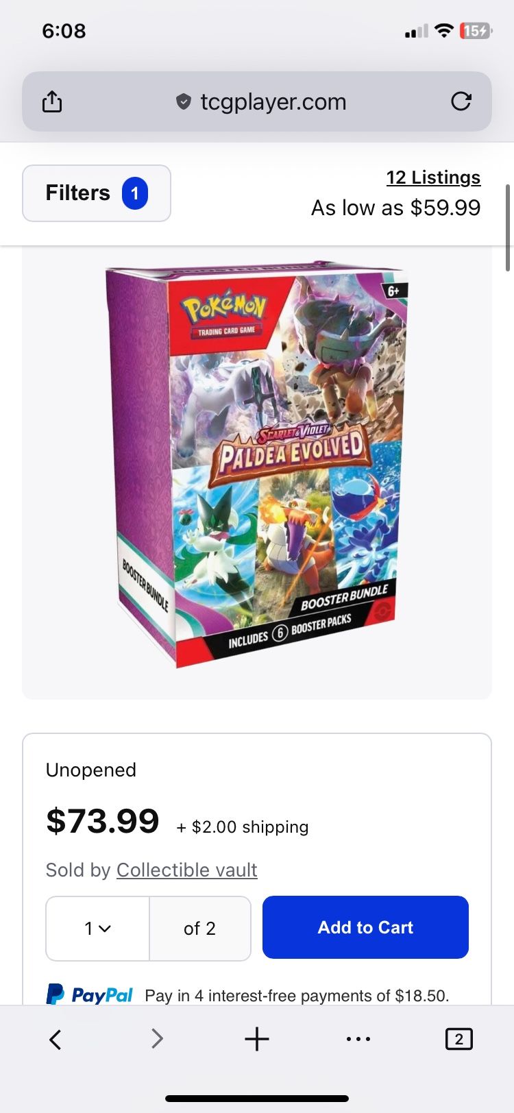 Paldea Evolved Booster Bundle