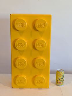 vintage LEGO store display - large yellow 2x4 brick