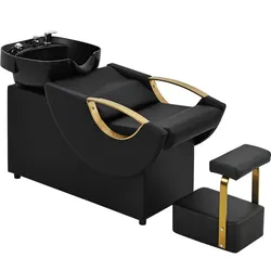 Upgraded Abs Plastic Freestanding Shampoo Bowl And Chair Set For Salon