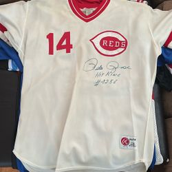 Game Worn Signed Pete Rose Jersey