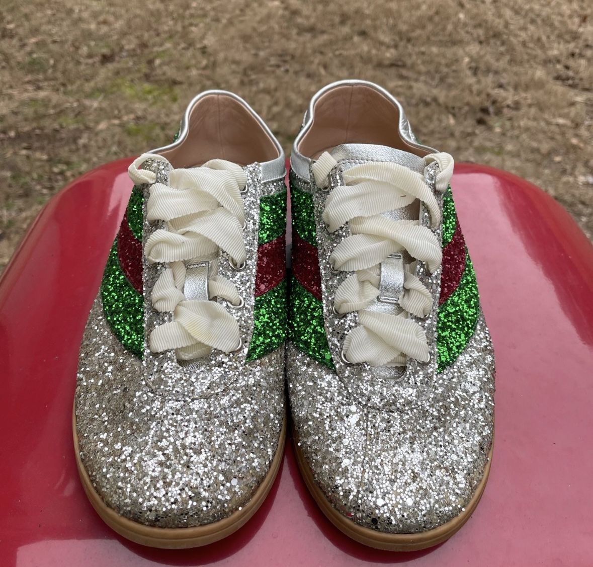 Authentic Gucci web accent Color Block Pattern 