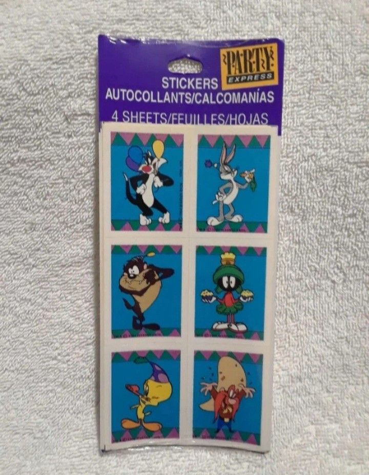 Vintage Looney tunes 4 sheets party express stickers