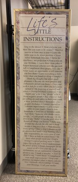 Framed Poster—Life’s Little Instructions