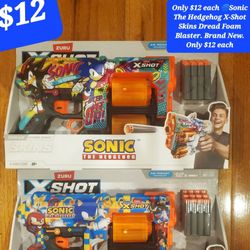 $12🌐Sonic The Hedgehog X-Shot Skins Dread Foam Blaster. Brand New. Only $12 each