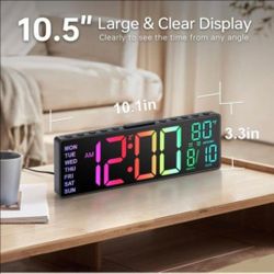 Digital LED Alarm Clock with Color Modes