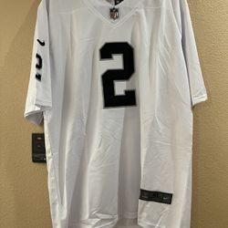 Las Vegas Raiders Ashton Jeanty Nike White Jersey Size XL