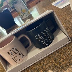 Rae Dunn Bride And Groom Mugs