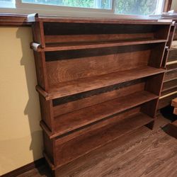 Wooden Modular Bookshelf with Stackable Sections